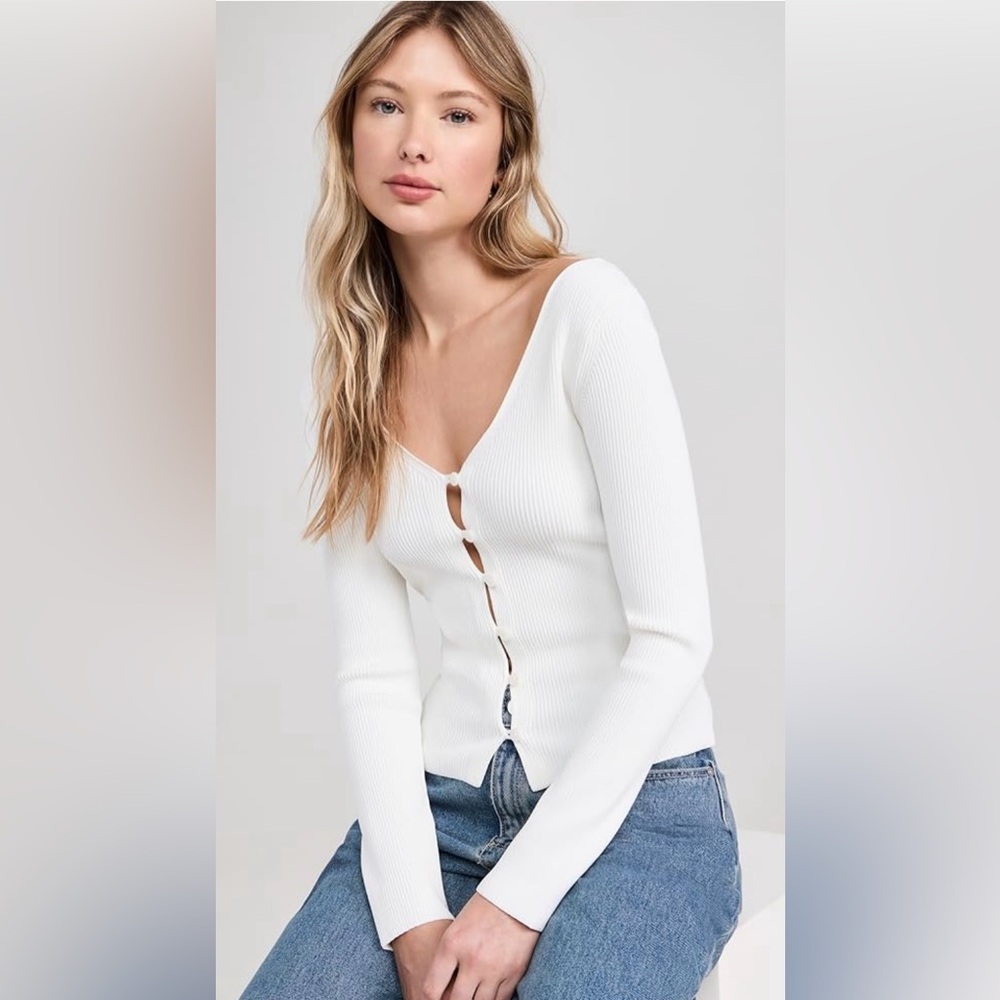 Enza Costa
Viscose Sweater V Cardigan